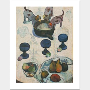 Still Life with Three Puppies by Paul Gauguin Posters and Art